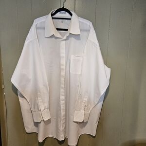 D'Amante Shirt, Mens, Size 20 Tall, White, Office, Formal,  Classic Fit.